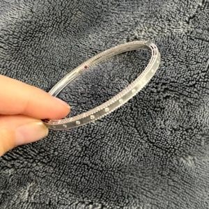 Roberto Coin Princess 18k White Gold Diamond Bangle